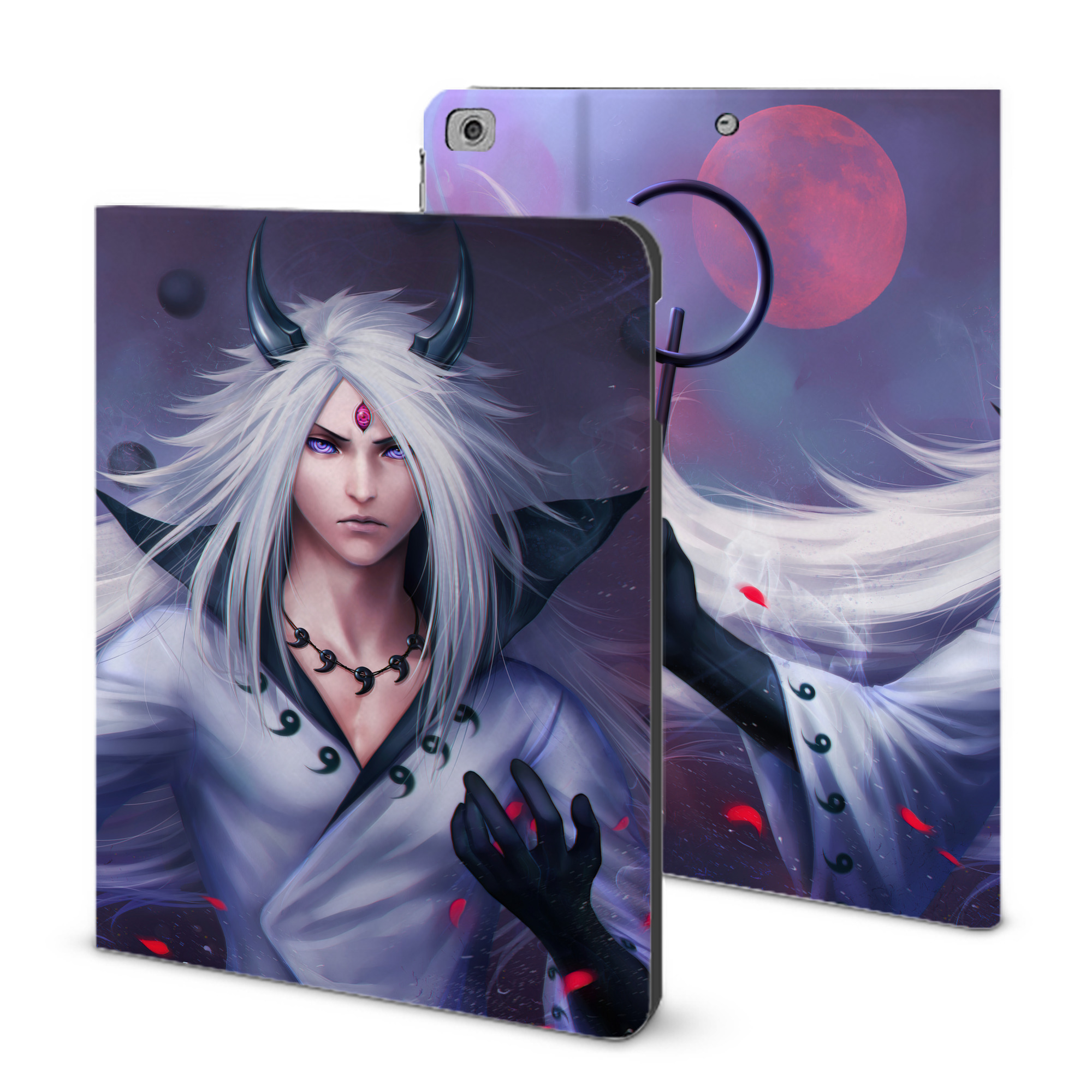 （画像用） NARUTO -ナルト- NARUTO -ナルト- 疾風伝 IPad ケース ブック型 PUレザー TPU 耐衝撃 軽量 薄型 ペン収納なし 全面保護 IPad 各モデル対応
